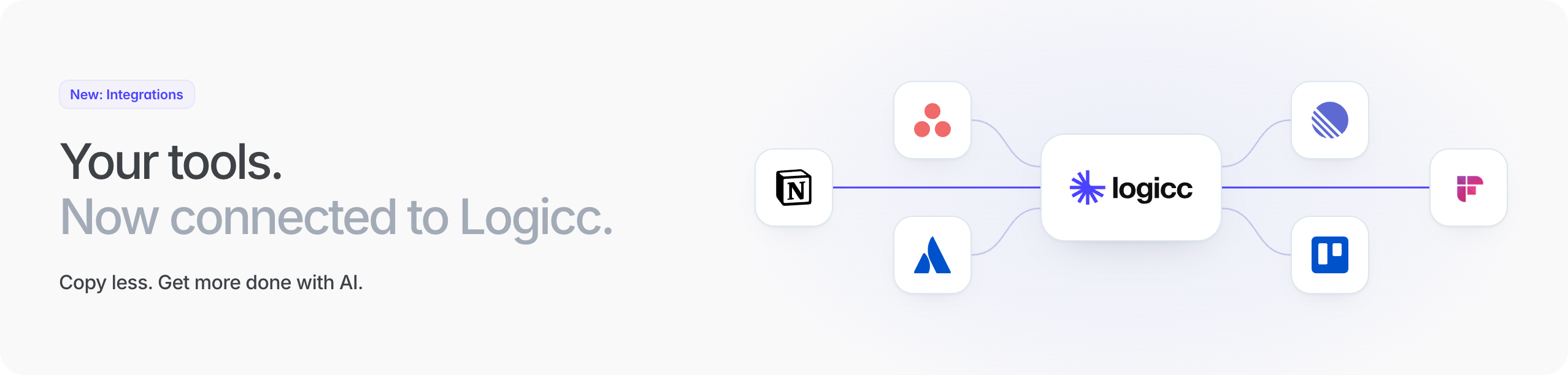 Deine Tools. Jetzt mit Logicc verbinden.
