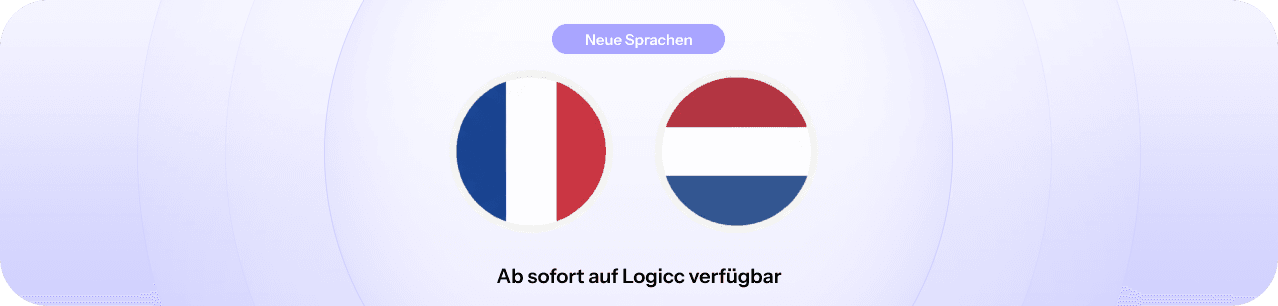 - Logicc now also available in French and Dutch!